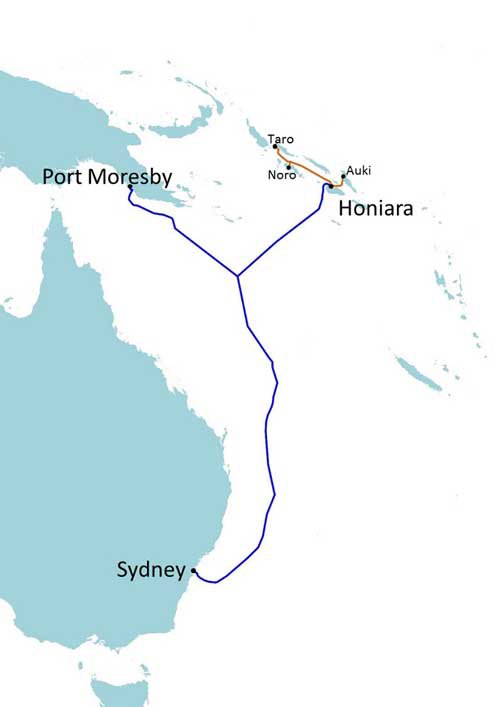 阿爾卡特海底網絡承建澳洲-所羅門群島海纜體系